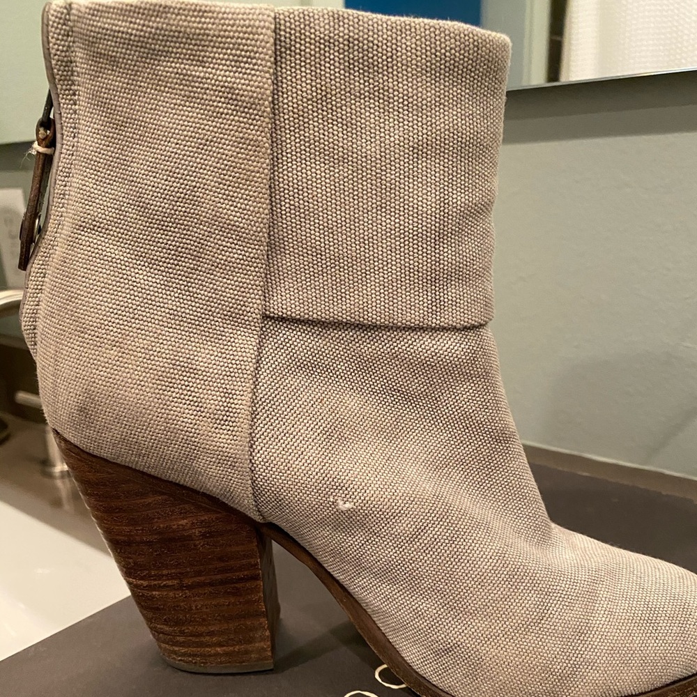 Rag & Bone Newbury Bootie Grey Canvas